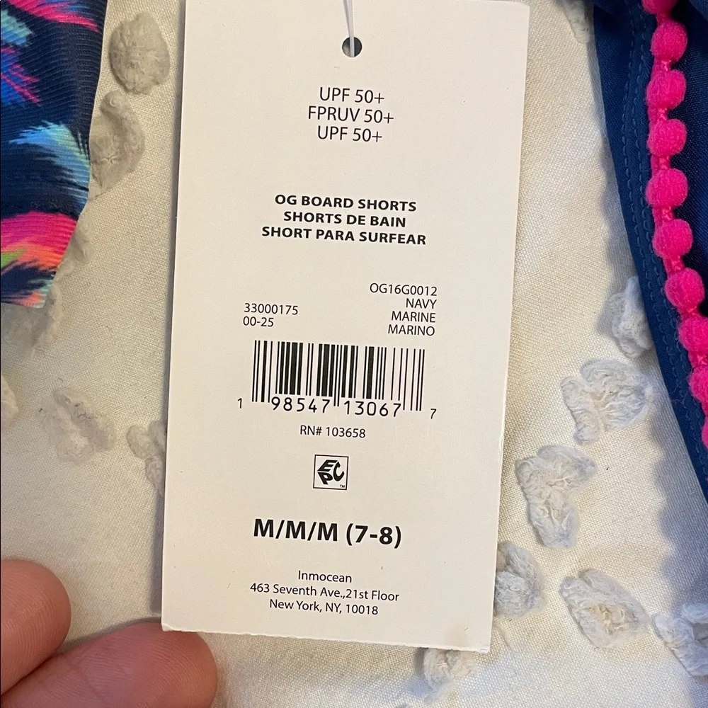 Tropical Kids Bikini Set - Navy and Pink shirt, shorts, bottoms, NWT